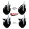 Service Caster 5 Inch Soft Rubber 38 Inch Threaded Stem Caster Set 2 Brakes SCC SCC-TS20S514-SRS-381615-2-PLB-2 - alternate 4